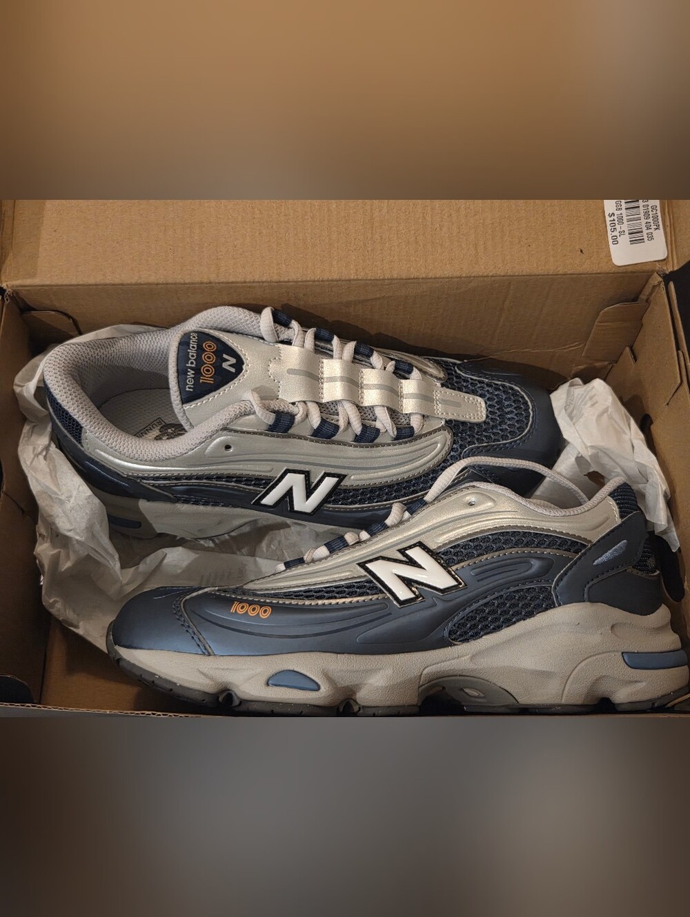New Balance 1000 Vintage Indigo / Blue Grey (GC1000PK) Kids Size 5Y / Women 6.5